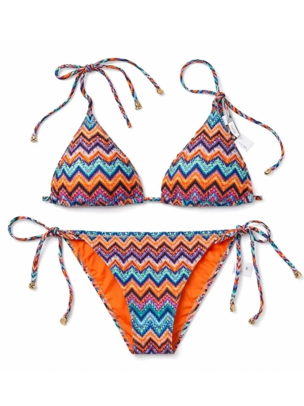 MILLY Bikini Set Women’s Medium | Designer Two Piece Swimsuit Multicolor nwt